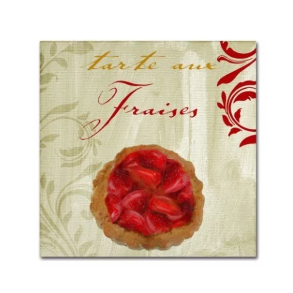 Color Bakery 'Tartes Francais Strawberry' Canvas Art, 24x24, Trademark Fine Art, Mfr#: ALI4323-C2424GG